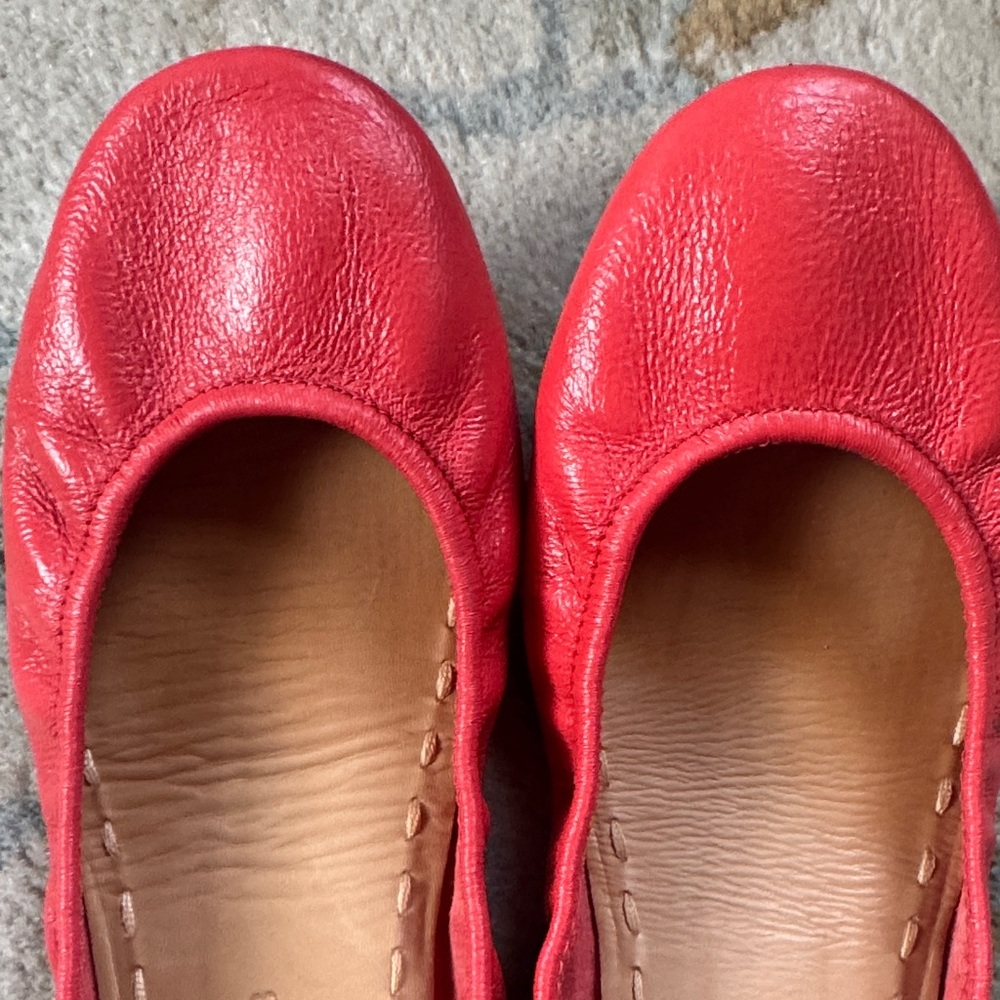 Tieks POPPY Red Leather Flats - Picture 12 of 13